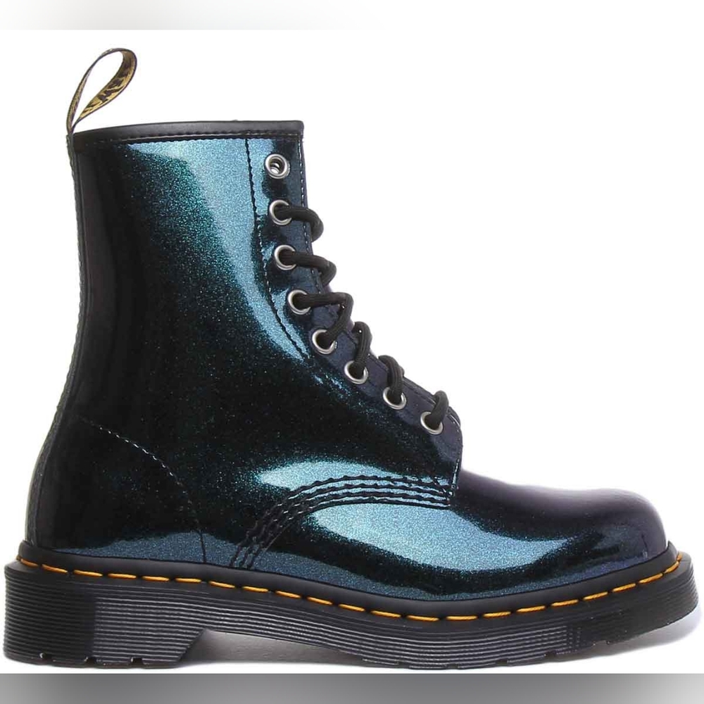 Dr. Martens Teal Glitter Farrah Boot